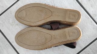 Espadrillas marroni in pelle