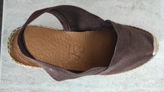 Espadrillas marroni in pelle