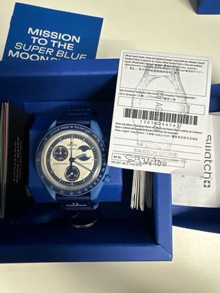 Omega Swatch Speedmaster Super Blue Moon