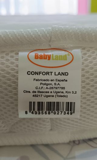 Colchón cuna bebé 120x60cm + protector impermeable