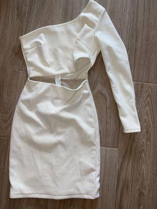 Vestido Oh Juliette blanco asimétrico