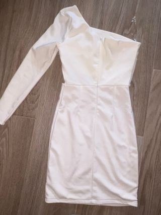 Vestido Oh Juliette blanco asimétrico