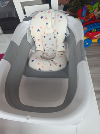 Bañera bebé plegable con cojín