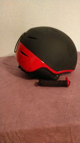 Casco Snowboard Rojo-Negro