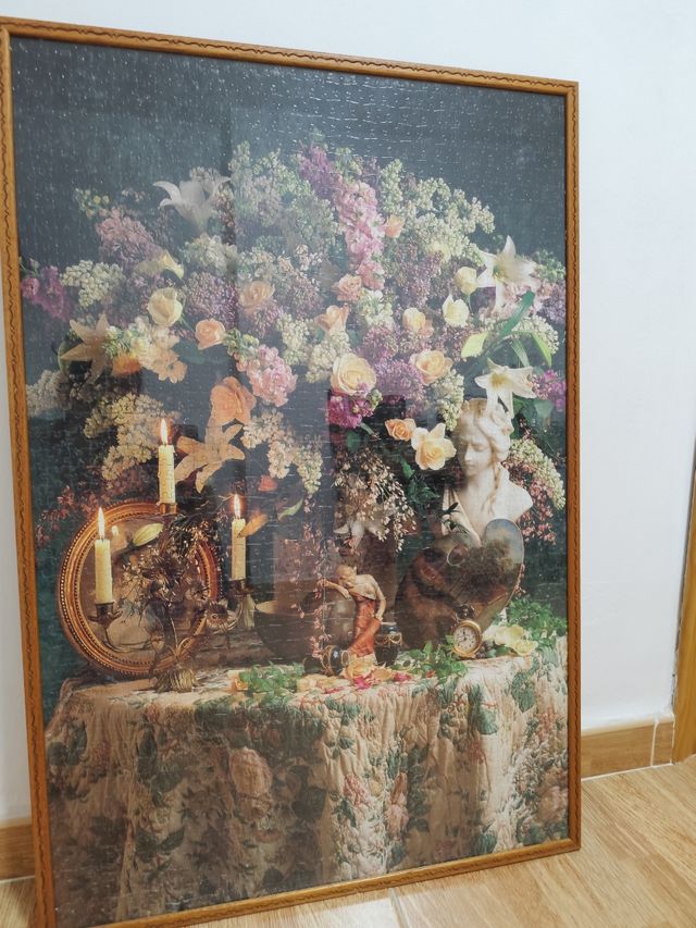 Puzzle enmarcado flores. 62x92cm