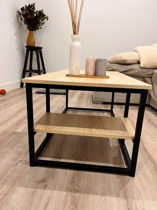 Mesa centro madera-metal, 1 año