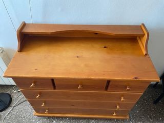 Cómoda madera 6 cajones