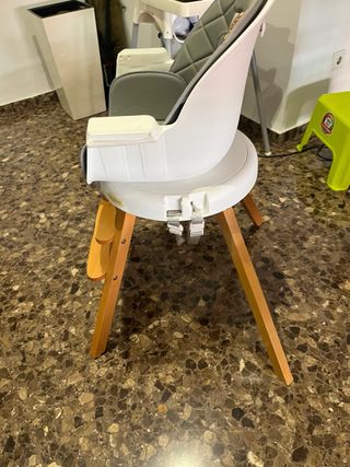 Trona bebé madera - blanca Yoleo