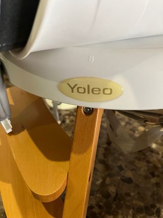 Trona bebé madera - blanca Yoleo