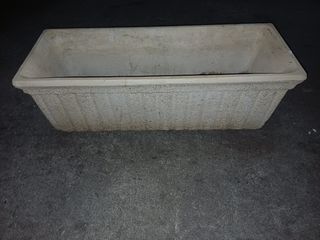 Macetero piedra beige, grande decoración.