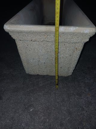 Macetero piedra beige, grande decoración.
