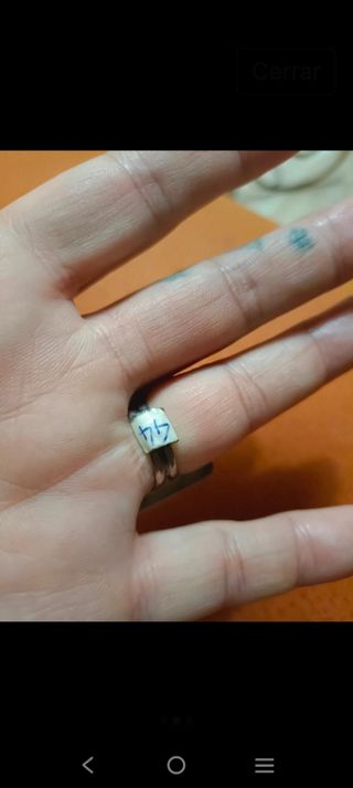 Anillo plata coral