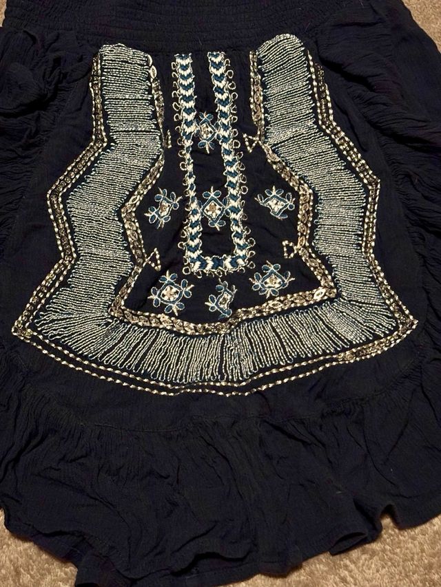 Falda midi Sfera azul marino talla S/M