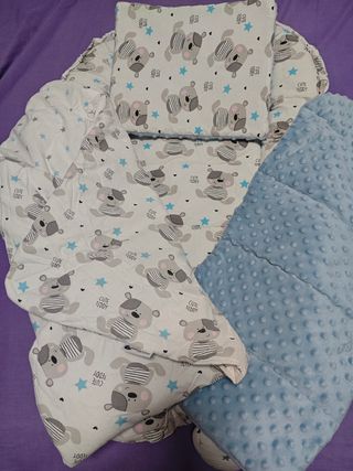 Colecho bebé-colchoneta-manta-almohada