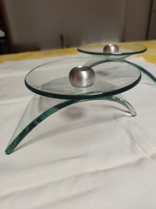 2 lampadari in cristallo metallico (Leonardo)