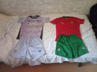 2 Equipaciones Fútbol: Athletic & Marruecos