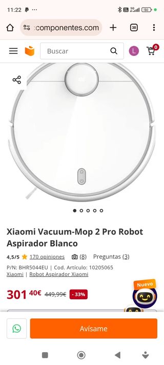 Xiaomi Vacuum-Mop 2 Pro Robot Aspirador
