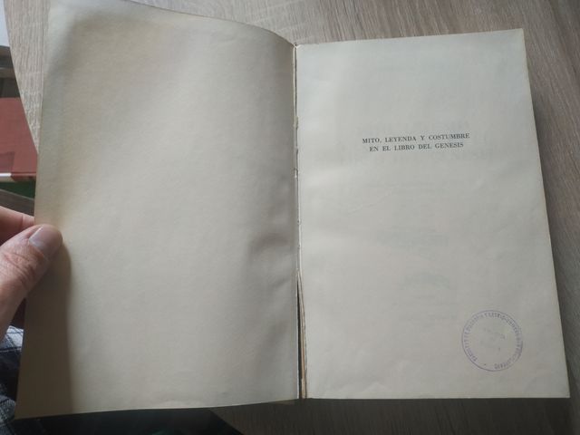 Mito, leyenda y costumbre en el libro del Génesis