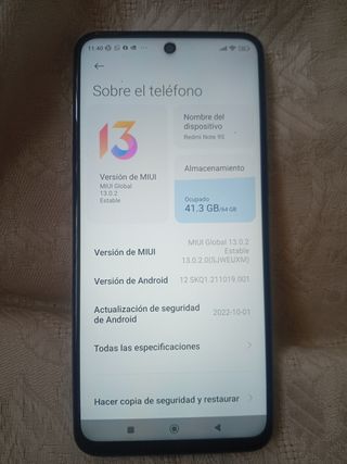 Xiaomi Redmi Note 9s Negro