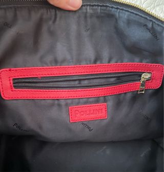 Borsa Pollini - Tracolla Marrone/Rossa