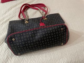 Borsa Pollini - Tracolla Marrone/Rossa