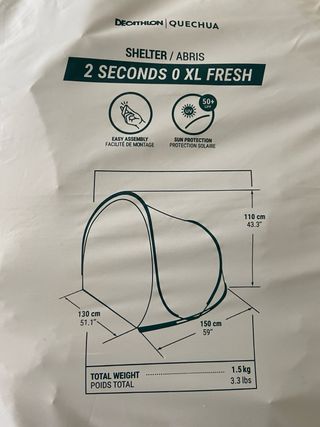 Tienda Quechua 2 Seconds XL Fresh