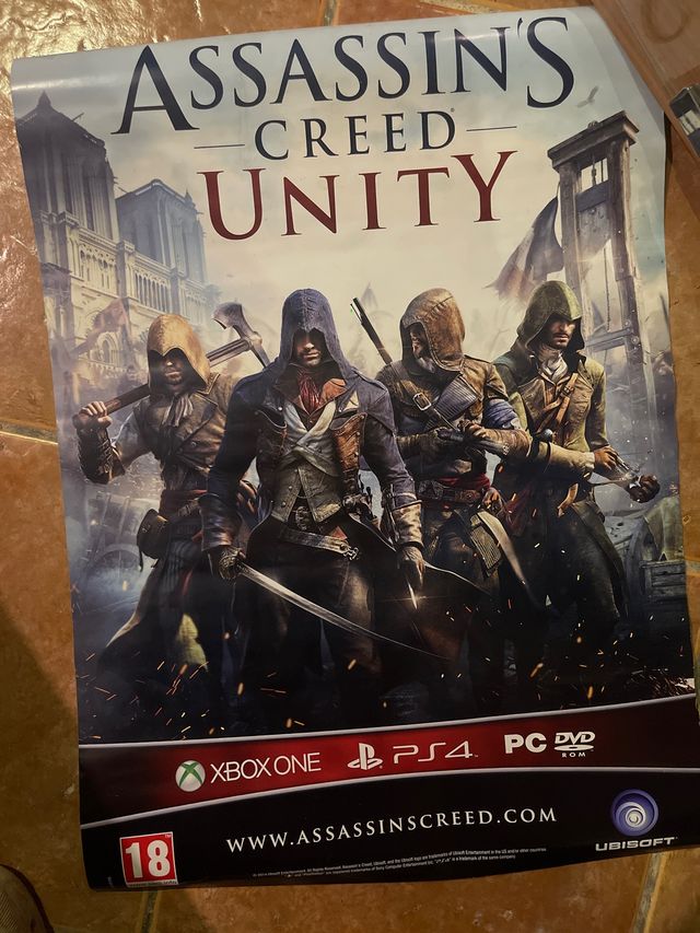 Poster Assassin's Creed Unity y Rogue