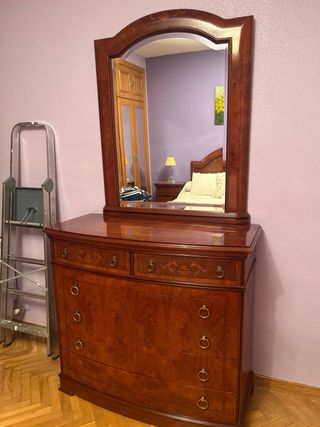 Dormitorio completo - Cama madera
