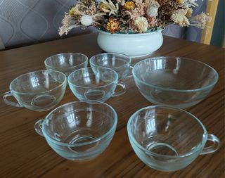 6 TAZONES + 1 ENSALADERA (AÑOS 60)