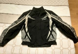 Chaqueta de moto Bering negra-gris, talla XL