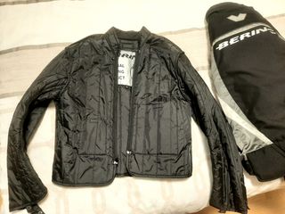 Chaqueta de moto Bering negra-gris, talla XL