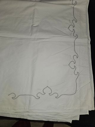 Sábana algodón blanca - Bordadas