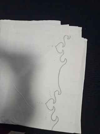 Sábana algodón blanca - Bordadas