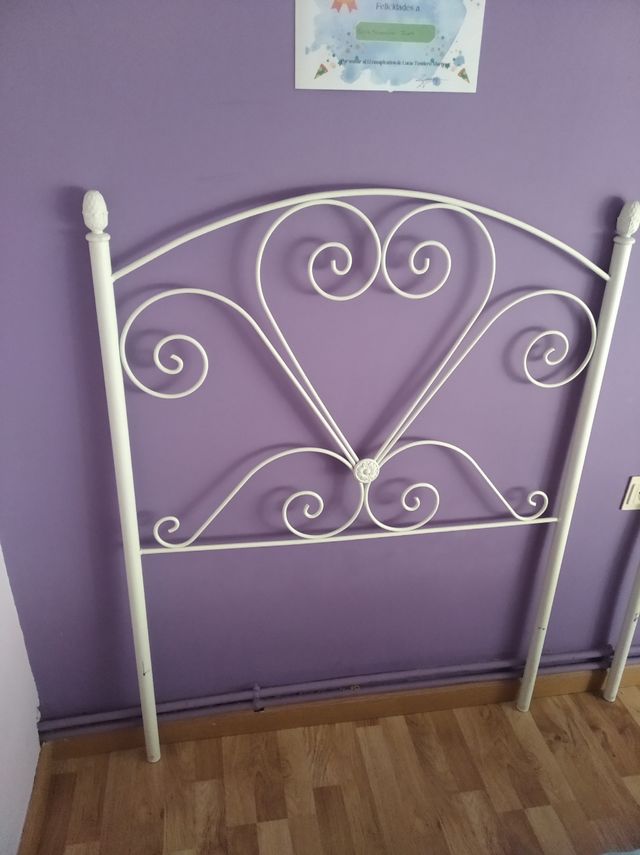 Testiere in ferro battuto 90 cm - bianco