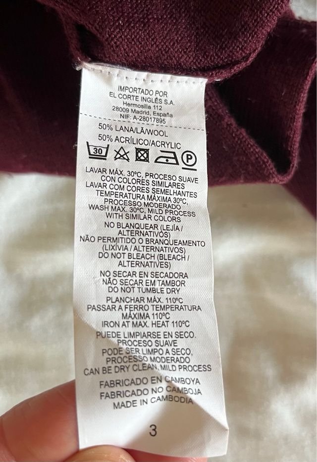 Jersey hombre burdeos/granate (Dustin: T3)