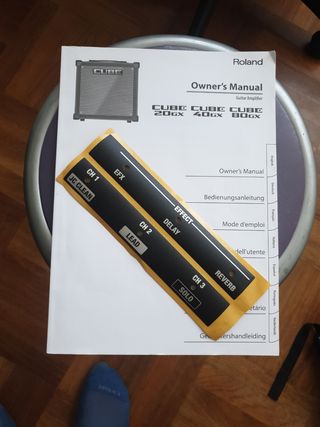Manual Roland Cube + Etiqueta Pedal