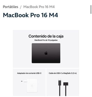 MacBook Pro 16" M4 - 512GB 24GB RAM (PRECINTADO)