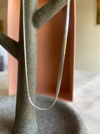 Cadena acero plateado