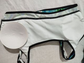 Bikini 2 piezas azul y negro