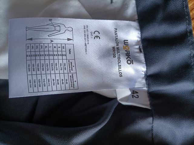 Pantalones WORKO Gris Talla 42