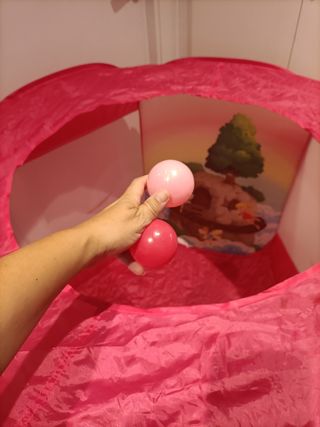 Tienda infantil plegable rosa