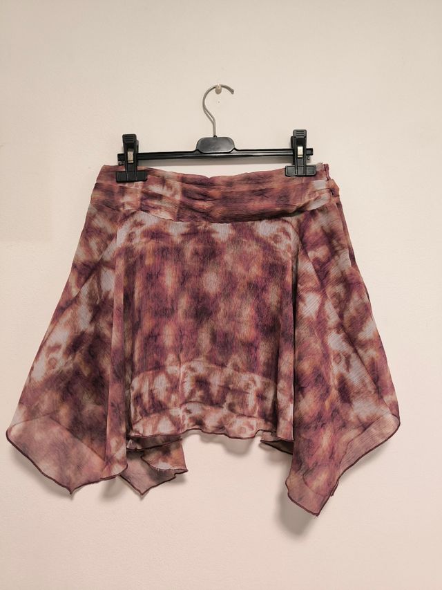 Falda marrón y beige