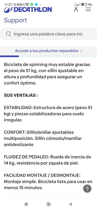spinning Domyos VS700 Bicicleta 