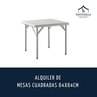 Alquiler de mesa plegable cuadrada 84x84cm