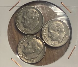 Lote 60 monedas DIME Roosevelt 10 centimos enacart