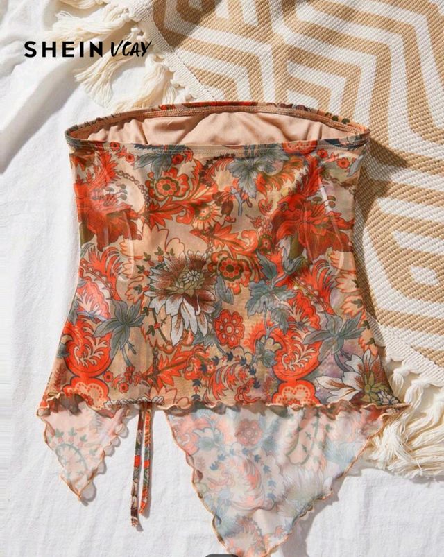 Top floral talla M