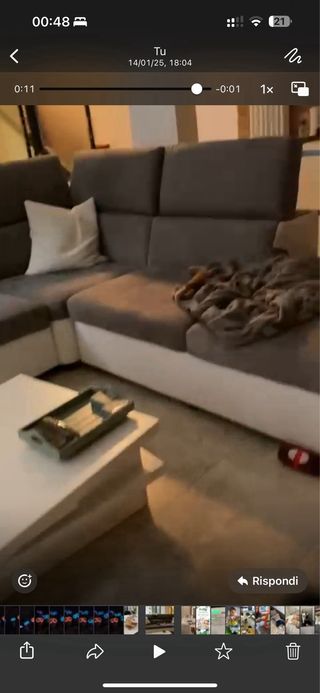 Divano letto grigio in velluto