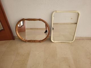 Espejos vintage (2) - Madera y beige