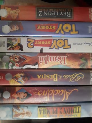VHS Disney: Toy Story, Rey León, etc