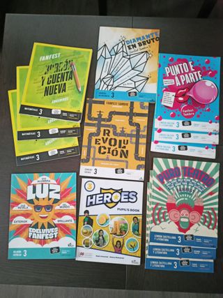 Libros de texto de tercero de educación primaria. 